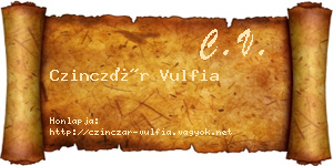 Czinczár Vulfia névjegykártya